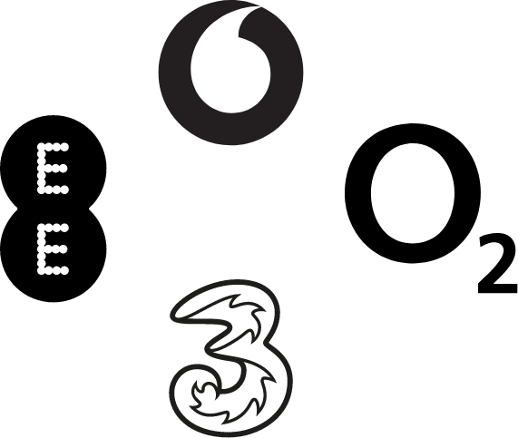 Vodafone O2 EE logos